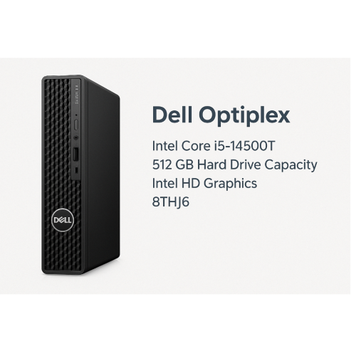 Dell OptiPlex | Intel Core i5-14500T | 512GB HDD | Intel HD Graphics | Windows 11 Pro | Negro