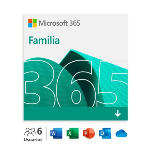 Microsoft Office 365 Familia – 6 Usuarios | 1 Año | Licencia Digital