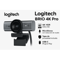 Logitech BRIO 4K Pro – Webcam Profesional con Enfoque Avanzado y Micrófonos Estéreo