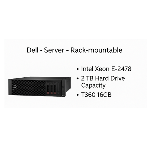 Dell T360 | Servidor Rack-Mountable | Xeon E-2478 | 2TB HDD | 16GB RAM
